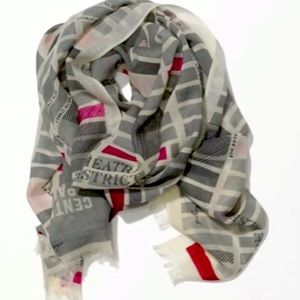 KATE SPADE NEW YORK ‘manhattan map' wool scarf